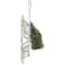 Tree on Wood Sled Christmas Ornament - 9" - White